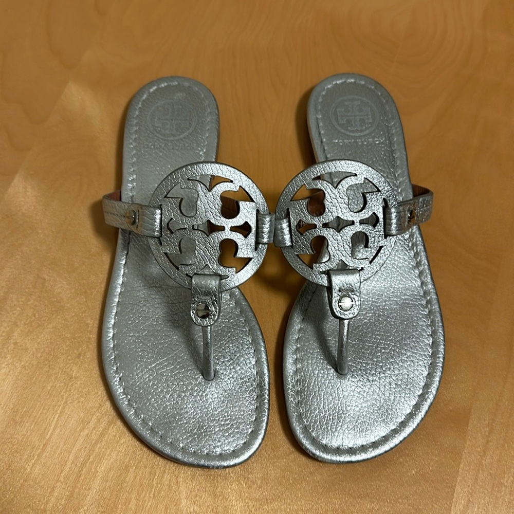 Lots of life left. Pebbled silverish leather
